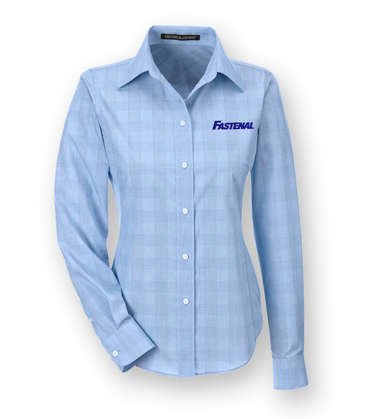Picture of DG520W - Ladies GlenPlaid Long Sleeve Shirt