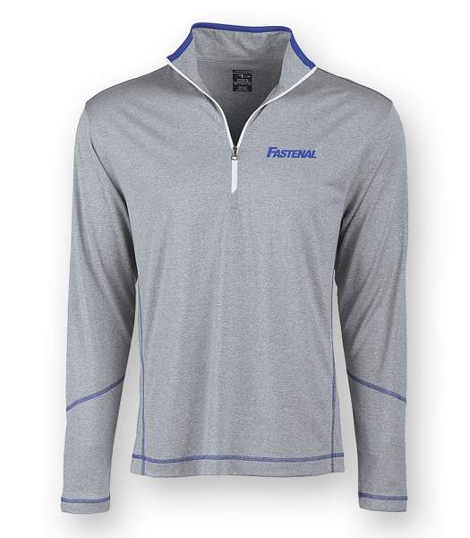 Picture of P3000 - Men's Heather Coverstitch 1/4 Zip Pullover