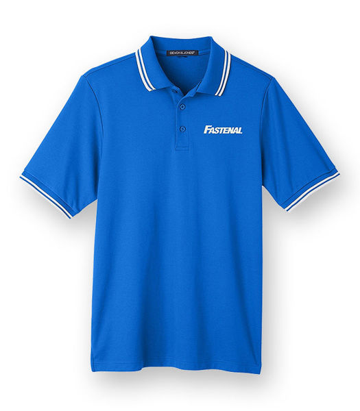 Picture of DG20C - Men's Plaited Tipped Polo