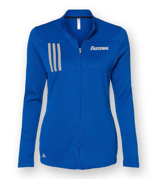 Picture of A483 - Adidas Ladies' 3 Stripe Double Knit Full Zip