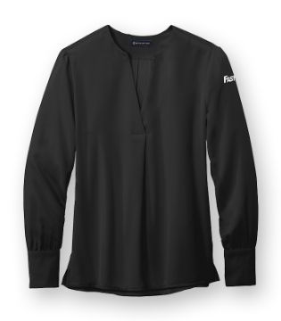 Show details for BB18009 - Brooks Bros. Ladies Open Neck Blouse Picture of BB18009 - Brooks Bros. Ladies Open Neck Blouse