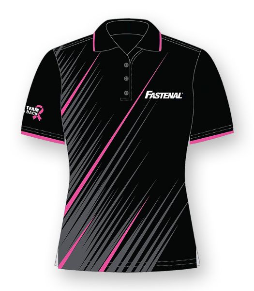 Picture of TA101-1 - BCRF Ladies Sublimated Striped Polo